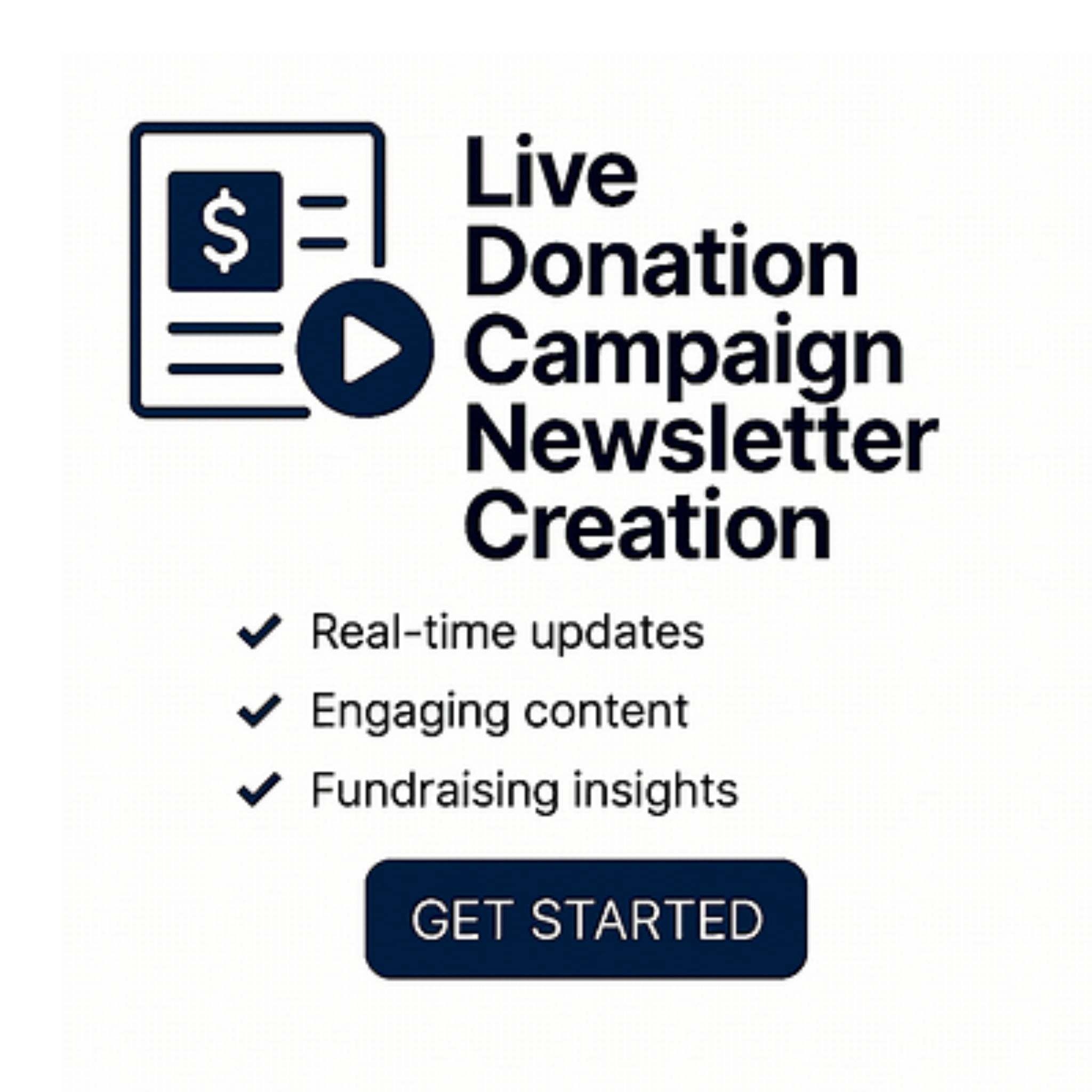 Live Donation Campaign Newsletter Creation